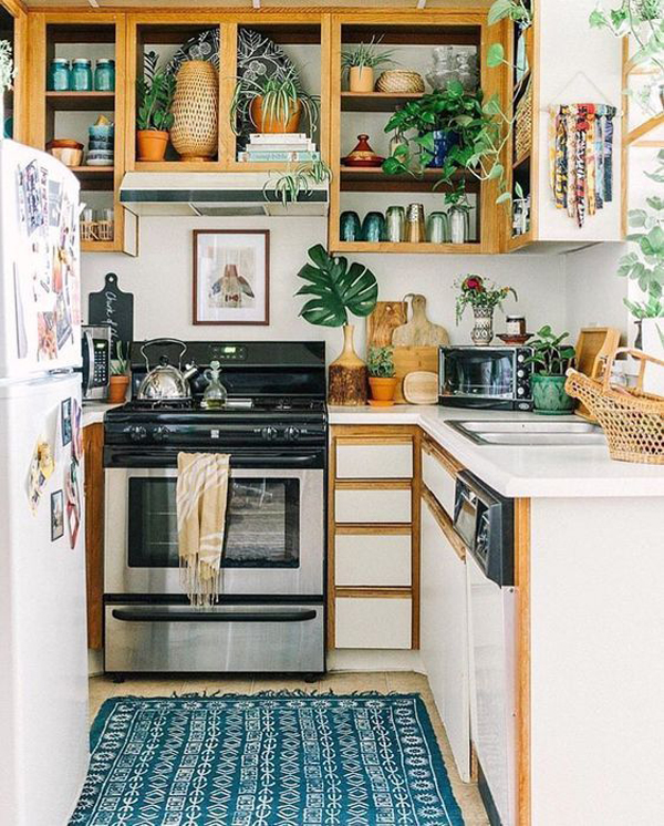 small-kitchen-organizer-with-bohemian-vibe