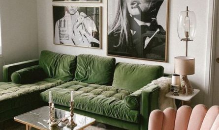 pretty-living-room-design-with-velvet-sofas