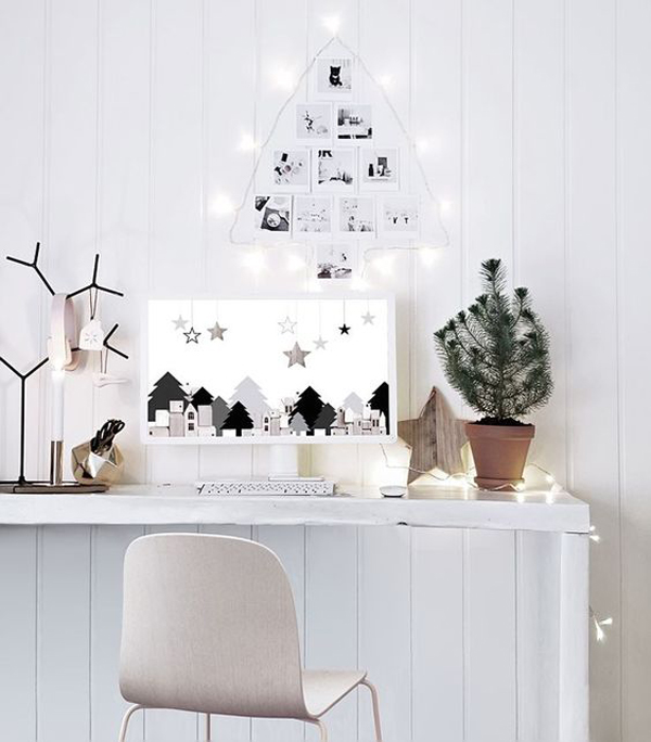 minimalist-christmas-workspace-with-gallery-photo-wall-light