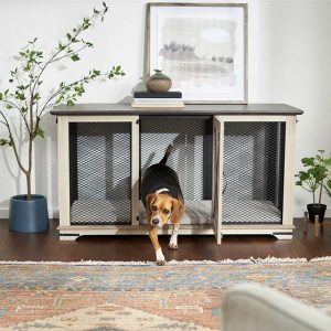 View of 20 Cool And Modern Dog Crates That Boost Your Interior | Housetodecor.com
