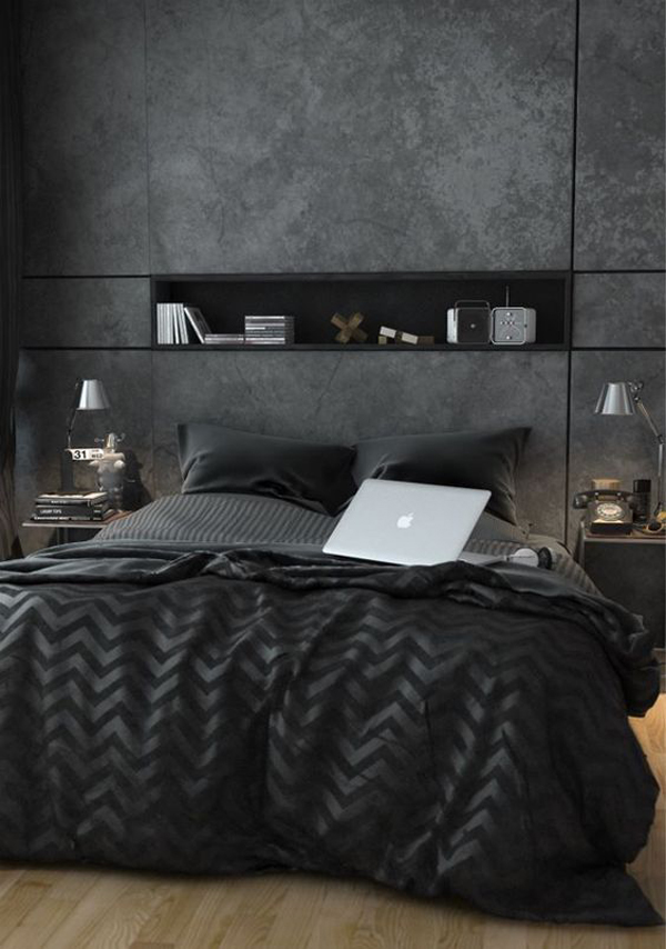 bachelor-pad-bedroom-ideas-with-black-accents