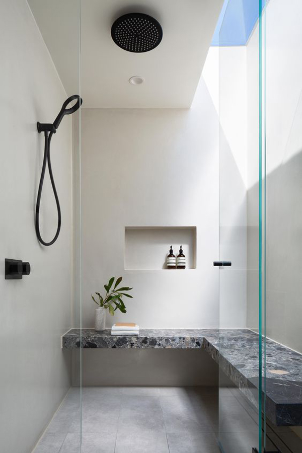 cozy-stone-tile-showers-with-skylight