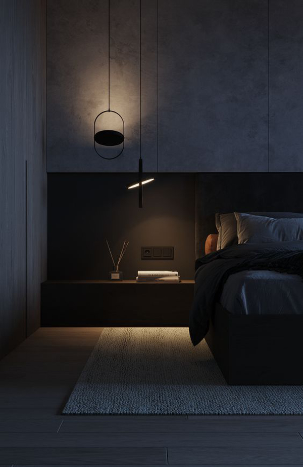 industrial-black-bedroom-ideas-with-orange-accents