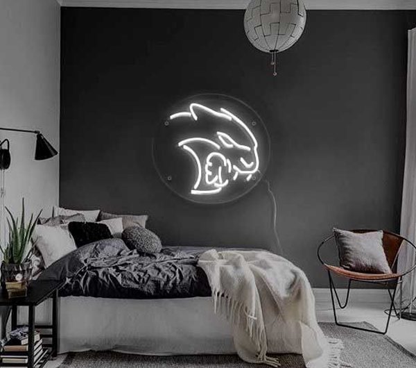 20 Awesome Men’s Bedroom Ideas With Neon Lights