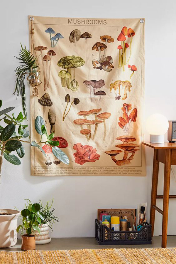 mushroom-chart-tapestry-for-wall-decor