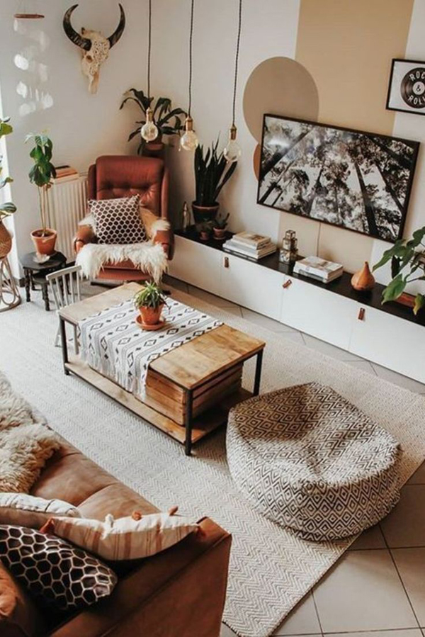 bohemian-tv-room-decor-in-living-areas