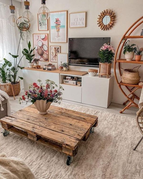 bohemian-tv-room-design-with-wood-accents