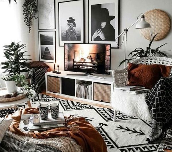 21 Aesthetic Bohemian TV Room Decor Ideas