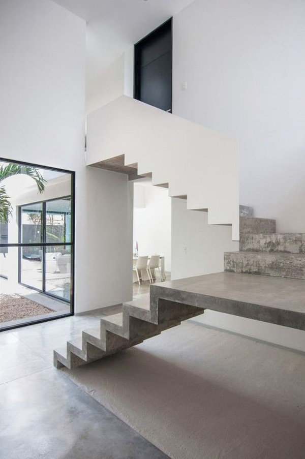 luxury-concrete-floating-stairs