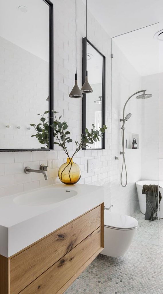 22 Aesthetic Scandinavian Bathroom Designs For Relaxing | Housetodecor.com