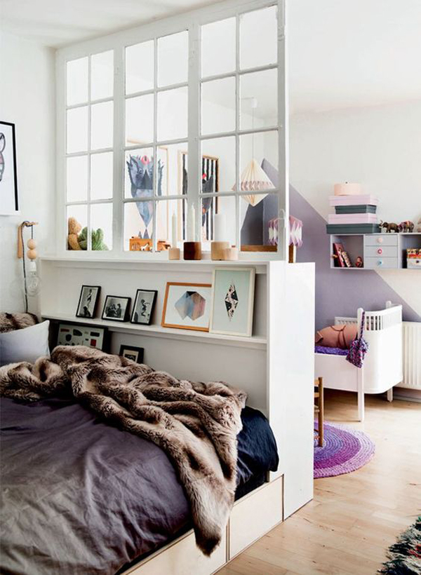 bedroom-shared-room-divider-with-headboard-frame-and-gallery-rack