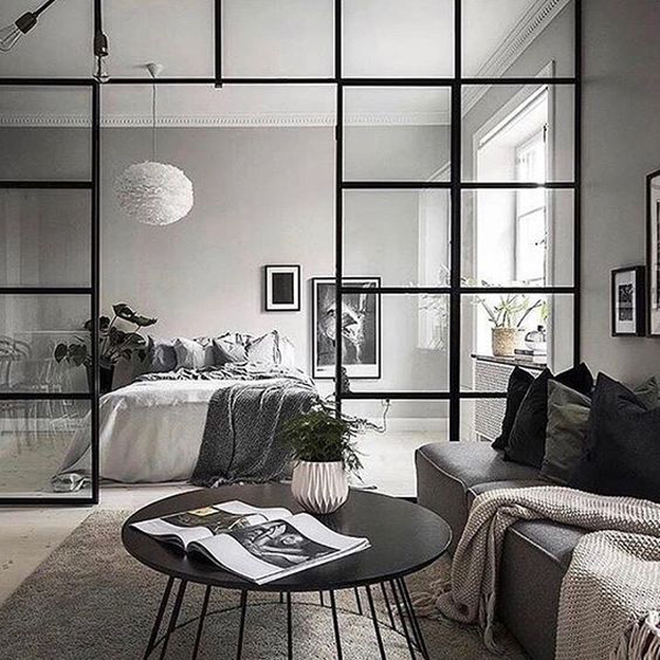 black-framed-steel-glass-partitions-for-bedroom