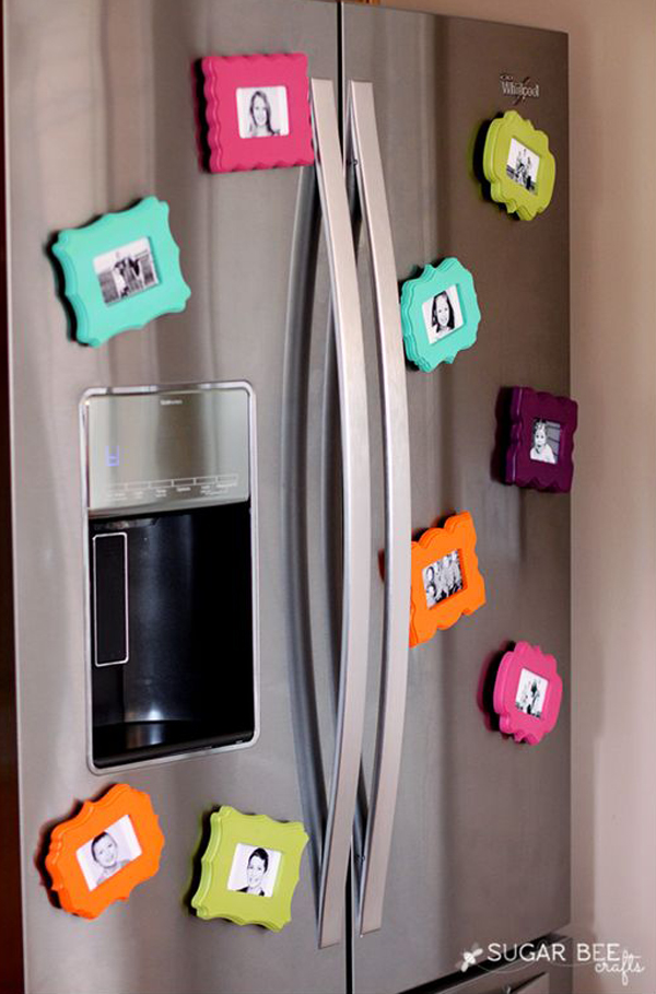 colorful-diy-mini-frame-fridge-magnets