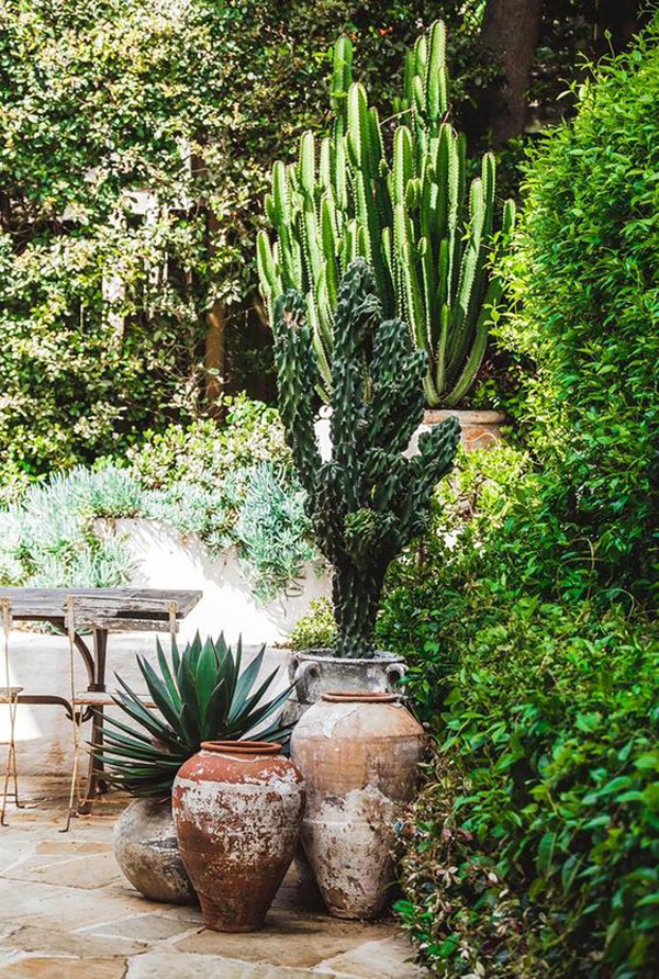 vintage-style-garden-with-terracota-pots