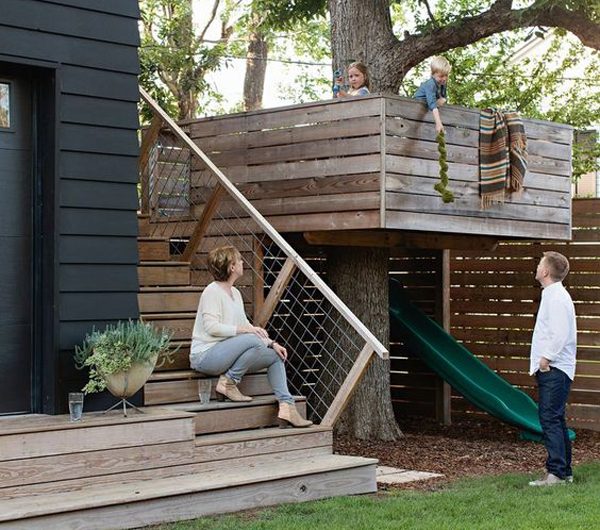 20 Fun Treehouse Playground Ideas In The Backyard