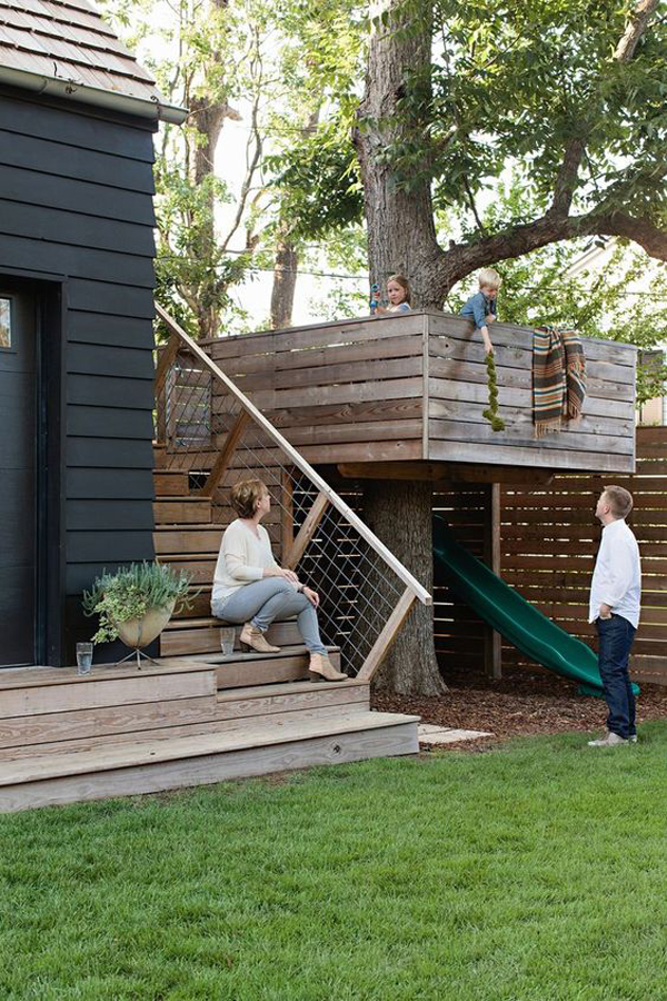 20 Fun Treehouse Playground Ideas In The Backyard