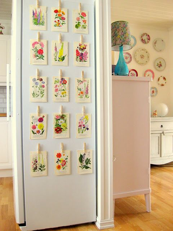 magnetic-floral-fridge-decor-ideas