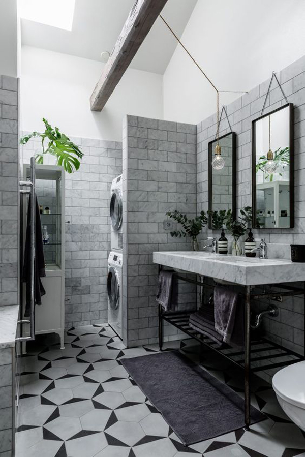 concrete-small-bathroom-laundry-combo-ideas