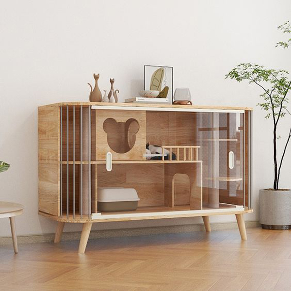 multi-functional-wooden-cat-house-and-cabinet-display-ideas