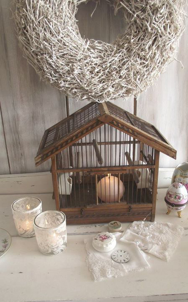 small-wood-birdcage-with-rustic-style