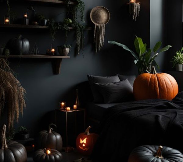 20 Black And Dark Halloween Bedroom Ideas