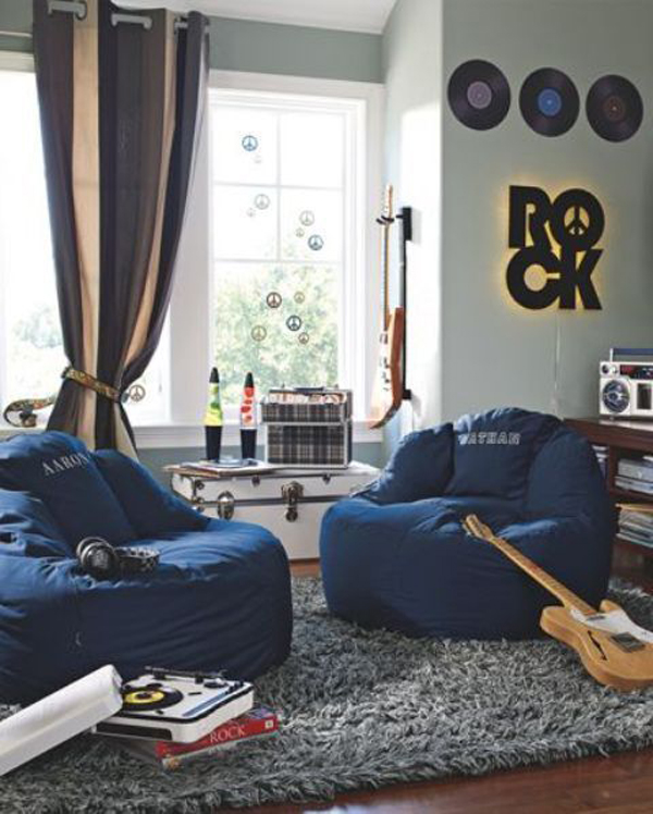 cozy-bedroom-music-combo-with-beanbags