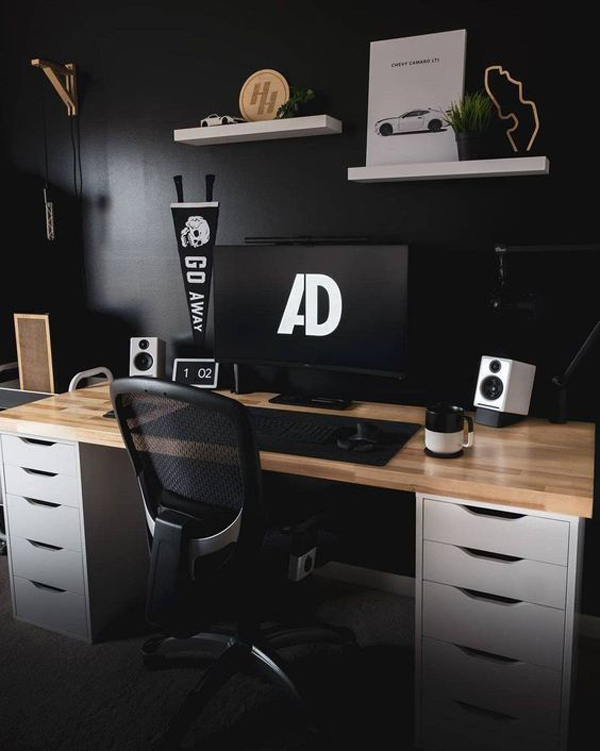 minimalist-black-gaming-room-design