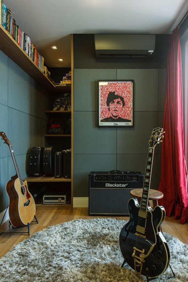 small-bedroom-music-nook-with-shelf
