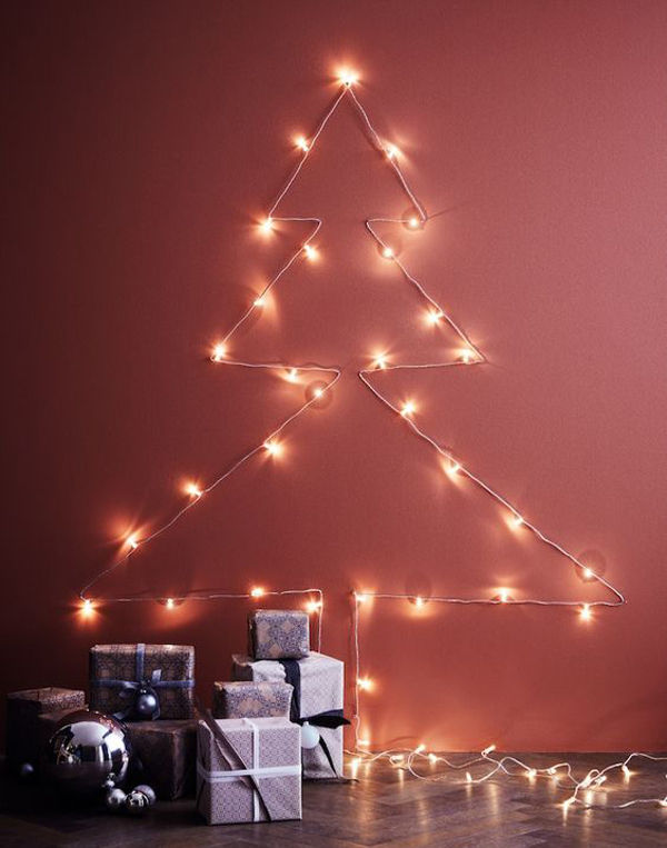 beautiful-wall-mounted-christmas-tree-lighting-ideas