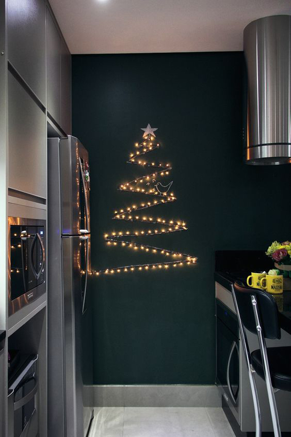 cool-diy-wall-christmas-tree-light-on-the-kitchen