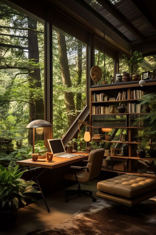 modern-forest-home-office-with-warm-light