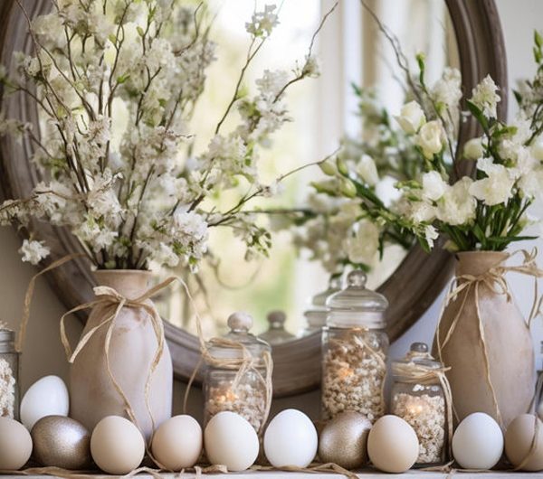 15 Calm And Cozy Easter Decor With Neutral Colors