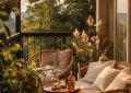 beautiful-boho-balcony-with-rattan-furniture