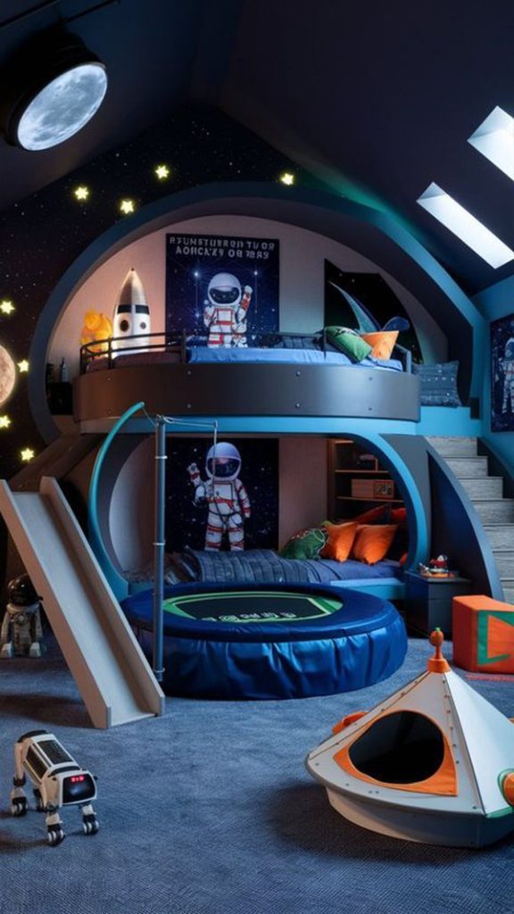 20 Fun Kids Bedroom Ideas With Playground | Housetodecor.com