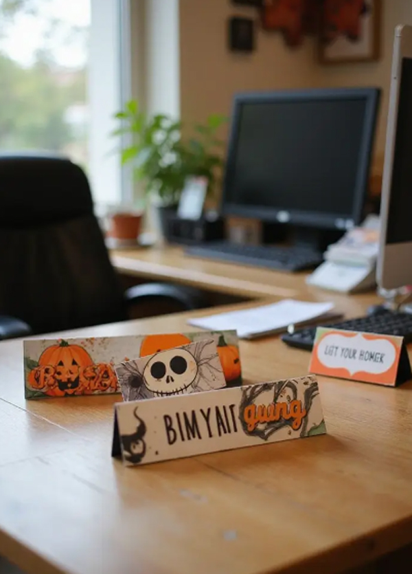 halloween home office with tag table halloween home office with tag table