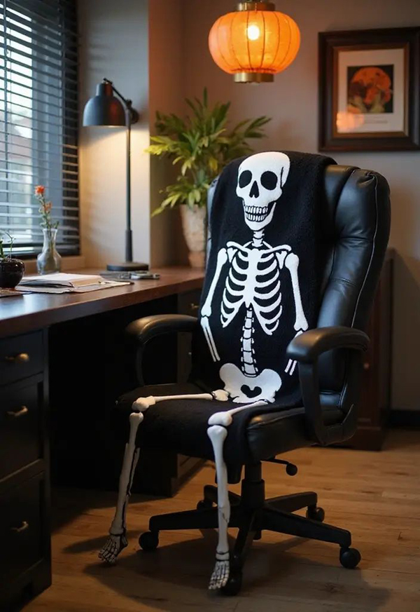 halloween office decor with skeleton chairs halloween office decor with skeleton chairs