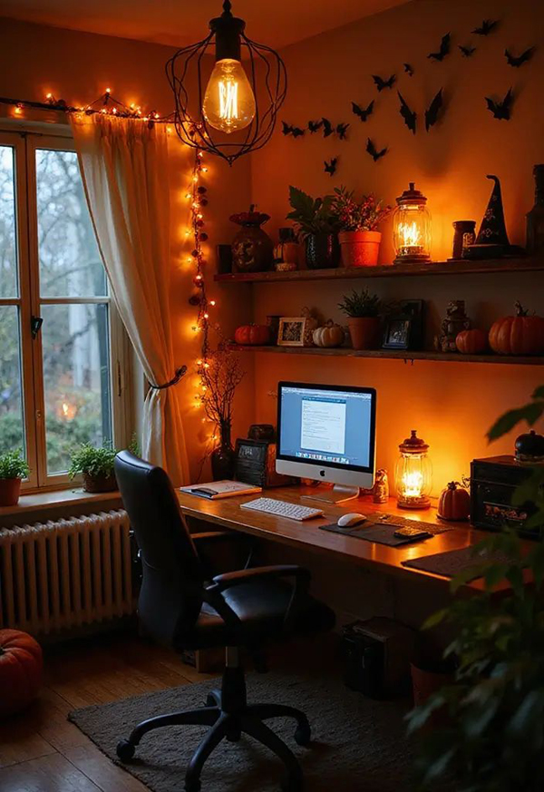 halloween office design with lights halloween office design with lights